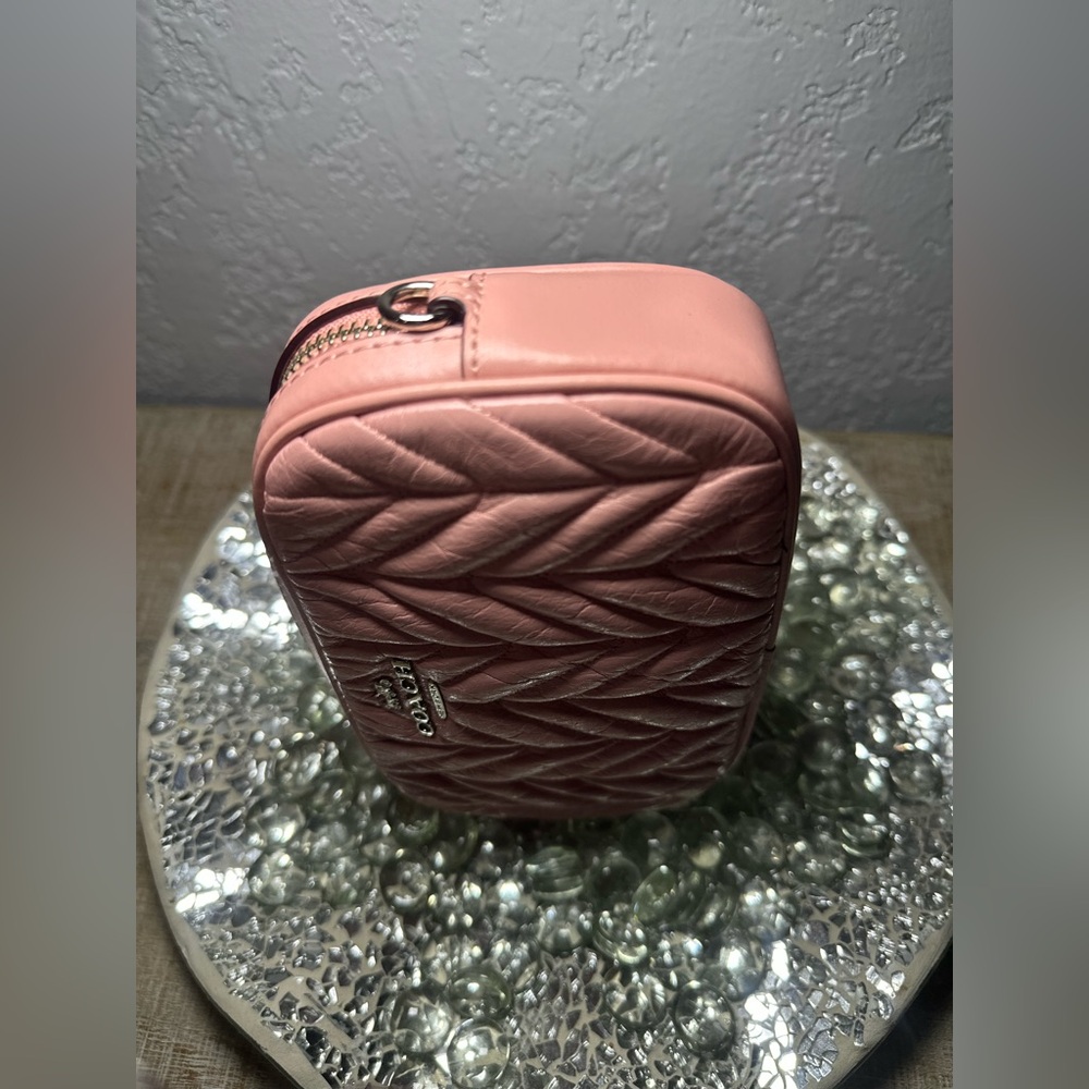 Coach Pink Quilted Crossbody Bag-(#0176) - Picture 6 of 7